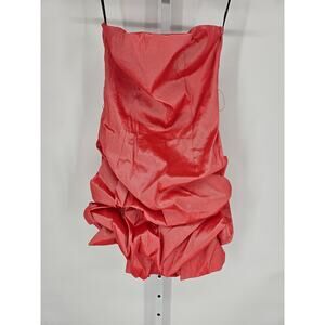 Forever 21 Women's Pink Shimmer Semi Formal Sleeveless Strapless Dress Size L/G